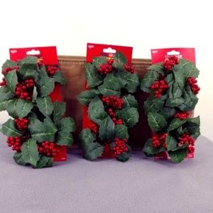 Happy Holly Candle Rings